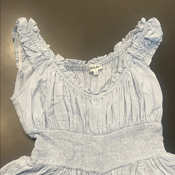 Light Blue Ruffled Dress - Picture 3 of 6